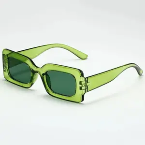 Unisex Green Rectangular Sunglasses Unisex Green Rectangular Sunglasses