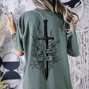 Throne of Glass Licensed Shirt, Sarah J Maas Merch, You do Not Yield Bookish Shirt, Fireheart Shirt, TOG Merch, Aelin