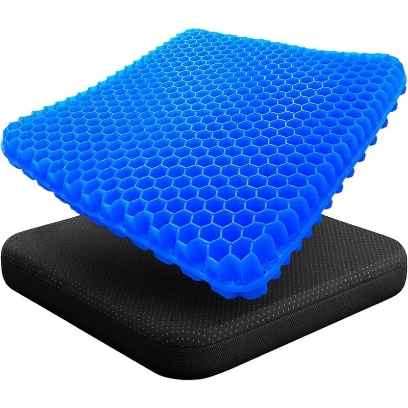 Gel Seat Cushion with Non-Slip Egg-Shape Design, Comfortable Support for Sciatica and Back Pain Relief, Ideal Padded Seat Cushion for Office Chairs, Cars and Desks