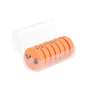 Large Weekly Pill Organizer 2 Times a Day, Daily Pill Box 7 Day Easy to Open with Double Protection, AM PM Pill Case for Medicine/Vitamin/Fish Oil/Supplements (Clear)