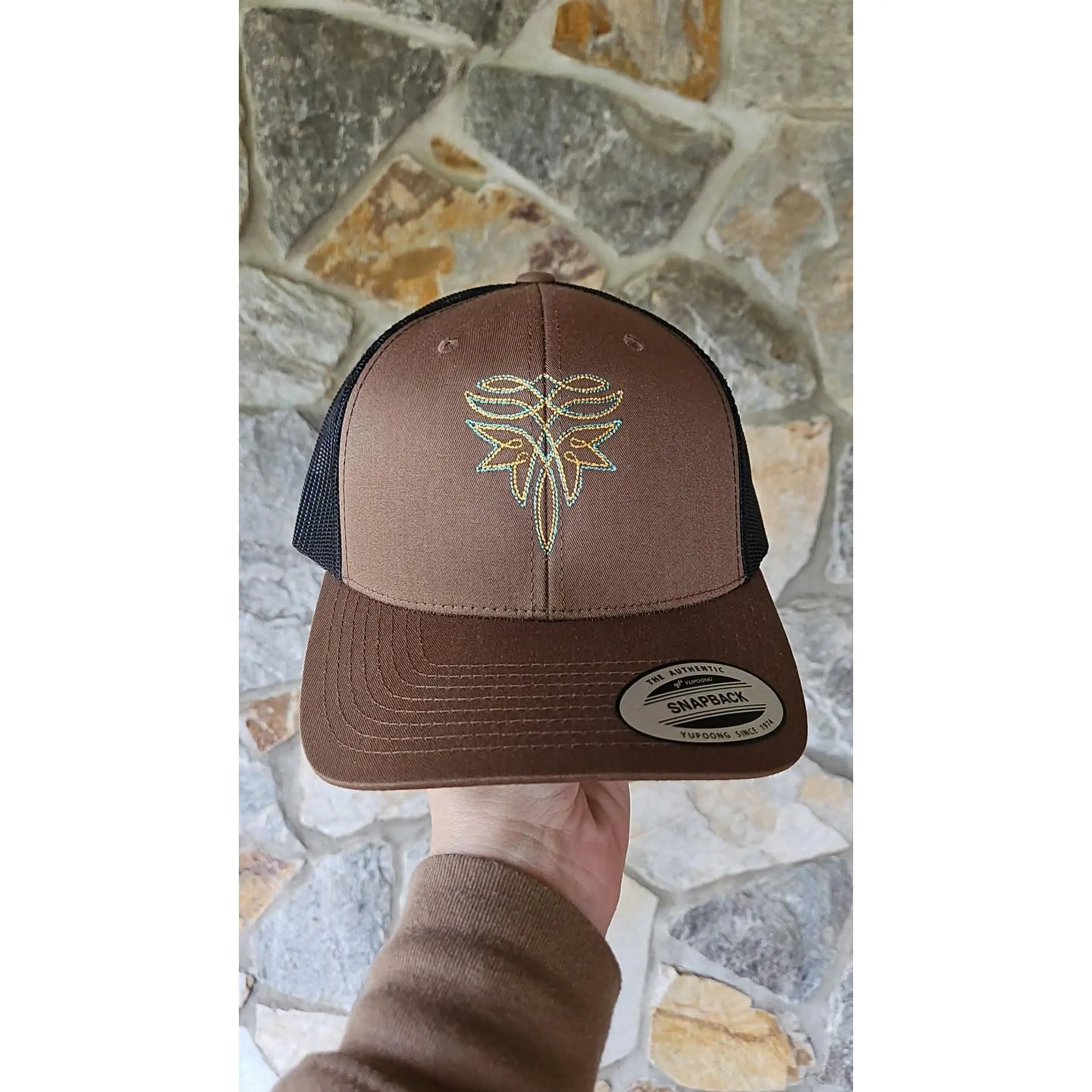 Western Scroll Boot Stitch Trucker Hat