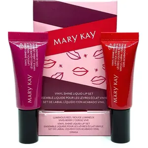 Vinyl shine liquid Lip set of 2 Gift Lipgloss Lipstick Makeup Gloss Cosmetic Glossy Lip Care