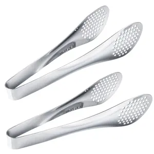 Stainless Steel Food Clip Set (2 Pieces), Multifunctional Kitchen Clips, Durable Design, Suitable for Buffet, BBQ, Bread, Desserts