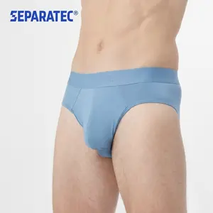 Separatec Men's Briefs Dual Pouch Bamboo Rayon Colorful Breathable Moisture-wicking 4 Pack