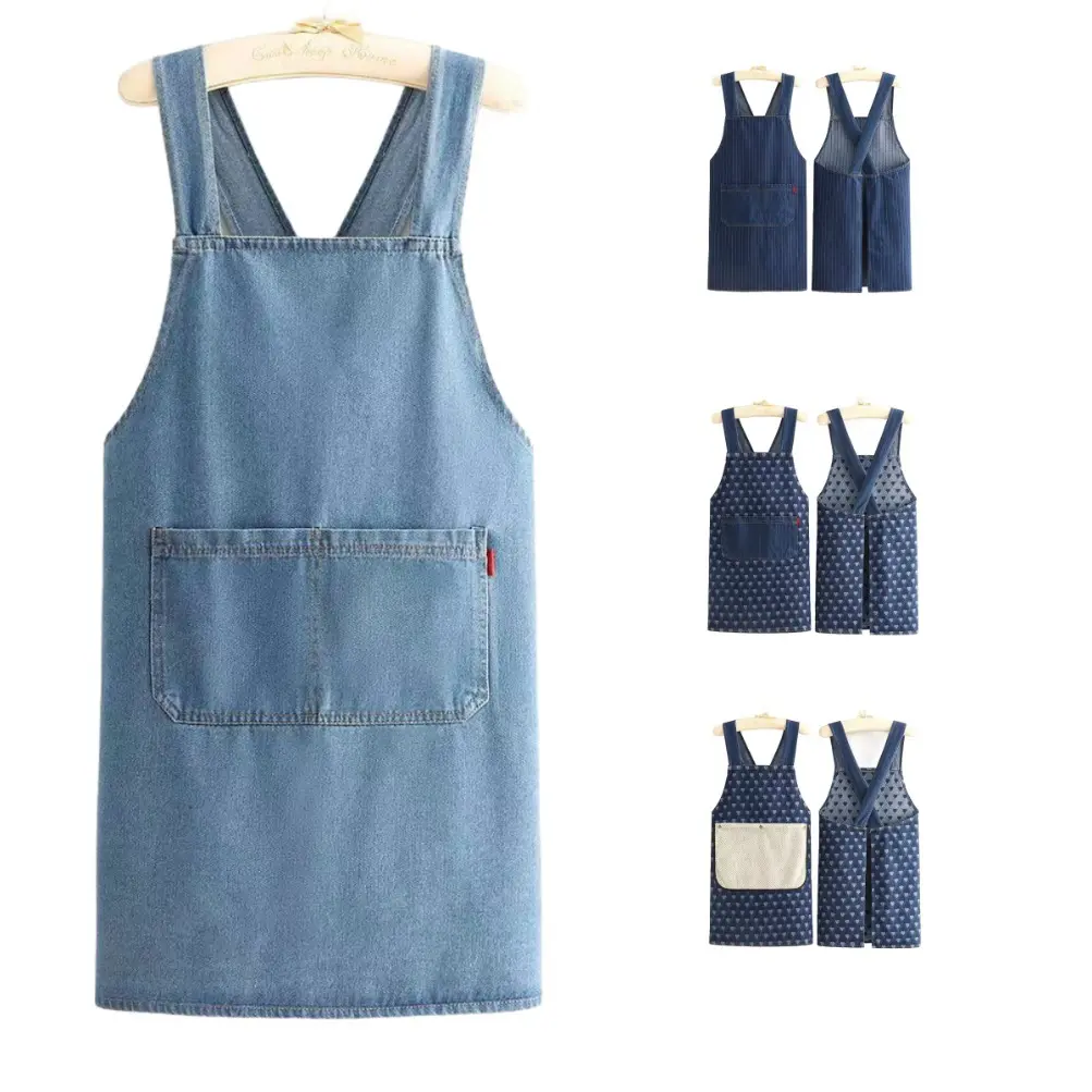 Lightweight Denim Apron for Adults. Durable  Utility Apron for Everyday Cooking & Tasks