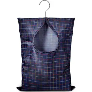Clothespin Bag - 11" x 15" - Holds 100 Medium-Sized Clothes Pins, Water-Repellent Material, Hook for Hanging and Effortlessly Sliding on the Clothesline with an Extra-Large Opening.