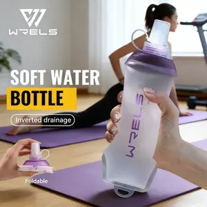 Foldable Sports Soft Water Bottle, 200ML/350ML/500ML Capacity, Ideal for Running, Hiking, Cycling, Gym Fitness
