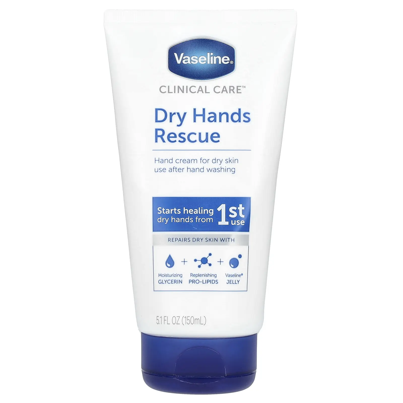 Vaseline Clinical Care™, Dry Hands Rescue, Fragrance Free, 5.1 fl oz (150 ml) Vaseline Clinical Care™, Dry Hands Rescue, Fragrance Free, 5.1 fl oz (150 ml)