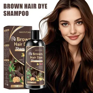 Ginger Rehmannia Ginseng 3-In-1 Shampoo, Chestnut Cover Coloring Hair Care, 100ML, Hair Conditioning & Styling 100ml