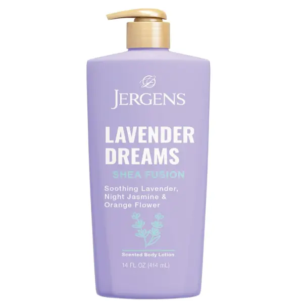 Jergens Shea Fusion Lavender Dreams Body Lotion, Moisturizer with Shea Butter & Vitamin E, 14 Fl Oz