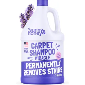 Carpet Cleaner Shampoo - Pet Stain Remover & Surface Smell Eliminator - Rug Cleaner & Upholstery Cleaner Solution for Machine Use (128 fl oz, Light Lavender Scent)