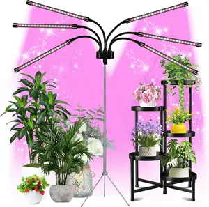 Grow Lights for Indoor , LED Grow Light Stand, Red White Full Spectrum  Lamp with Adjustable Tripod, Gooseneck, Suitable  Vegetables (Type B)