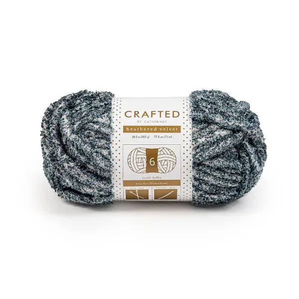 Heathered Velvet-Chenille Chunky Yarn for DIY Knitting, Crochet Projects, Chenille Yarn