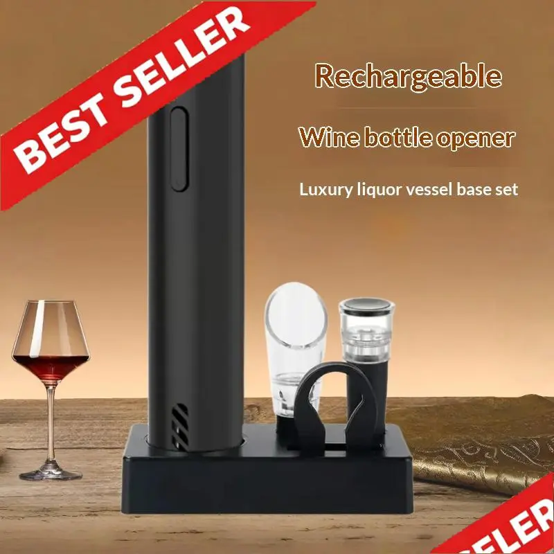 Automatic Electric Wine Opener - USB Rechargeable Wine Bottle Opener - Heavy Duty Professional Wine Corkscrew for Restaurants & Parties - Sleek Cordless Design for Easy Use