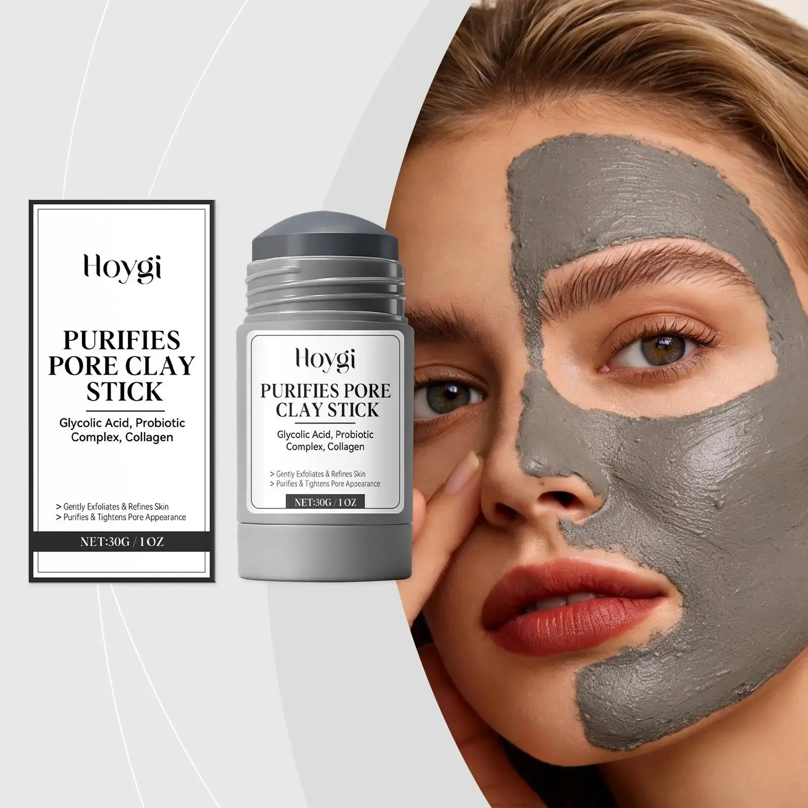 Pore Purifying Mud Mask Stick, Gentle Cleansing Hydrating Moisturizing, Smooth Application Clay Mask, Skin Care Essential Moisture, Hydrate Moisturize Moisturizer