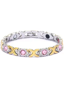 Magnetic Bracelet for Women, Eco-Friendly Alloy Embedded Water Diamonds, Bohemian Style, Perfect for Parties and Daily Wear, Rhinestone Bracelet, Rhinestone Bangle Bracelet, Bohemian Bracelets, Rhinestone Decorated Bangle
