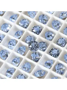 30pcs Shiny Diamond-Shaped for Nail Art Gemstones, Mixed Color High-Quality Pointed Back for Nail Rhinestones, Gemstones for Nail Art Filling, for Nail Art Supplies, for Nail Additions, Mixed Color for Nail Additions