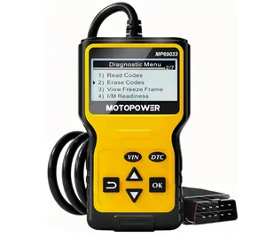 MOTOPOWER MP69033 OBD2 Scanner Code Reader – Universal Check Engine Light Tool for Cars 1996 & Newer (Yellow)