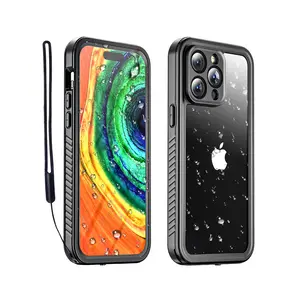 for iPhone 14 Pro Max Waterproof Case, IP68 Underwater, Built-in Screen Protector & Glass Camera Protector, Full Body 360 Shockproof Dropproof Dustproof for iPhone14 Pro Max 6.7'' Smartphone Cellphone TikTokShopBlackFriday