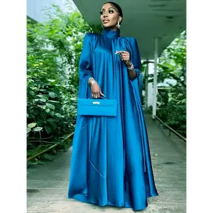 ChromaChic LEE Plus Size Ruched Kaftan Batwing Sleeve Flowy Maxi Dress Curve Flattering Design for Special Occasions and Events