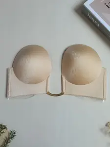 Women's U-Shaped Backless Bra Strapless Chest Support, Suitable for Party Dresses & Wedding Gowns, Comfortable Invisible Design, Elegant