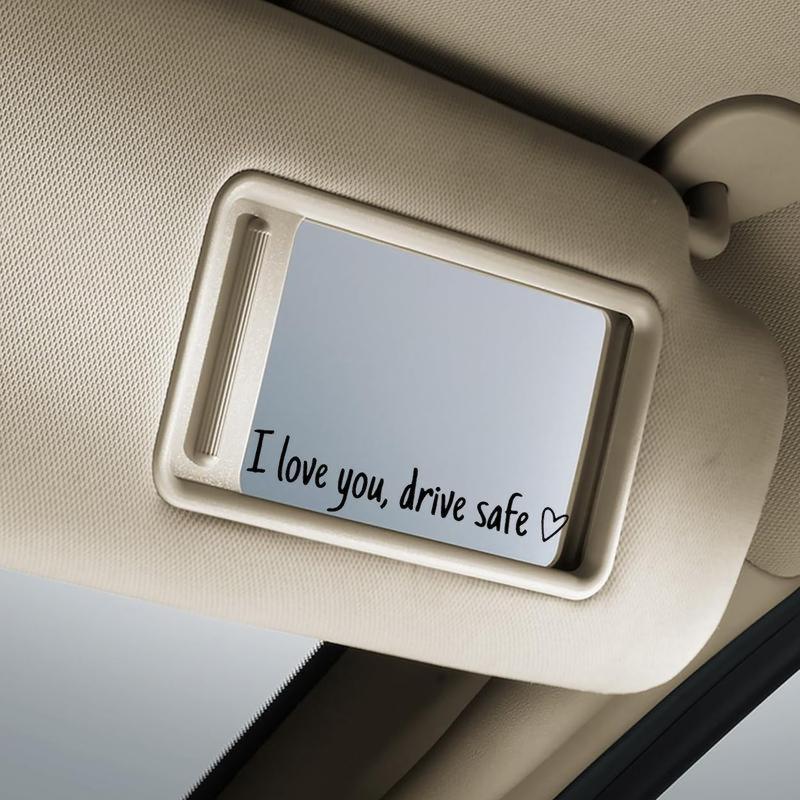 Vinyl Decal for Car,4 Counts Set I Love You Drive Safe Car Mirror Decal,Car Rearview Mirror Sticker,Universal Car Accessory.