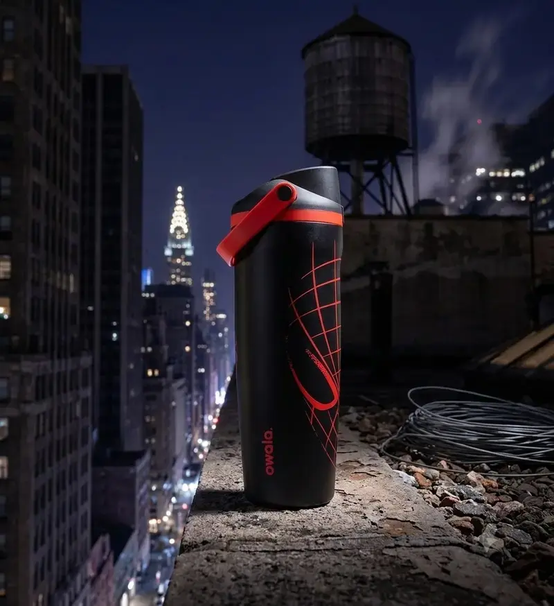 Owala FreeSip Sway 30oz  Spiderman Water Bottle, Vacuum Insulated Stainless Steel Leakproof Travel Flask with Straw
