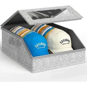 Large Stackable Hat Storage Boxes for Baseball Caps, Classic Style, Hat OrganizerRack, Wardrobe Organizer, mens gifts, hats