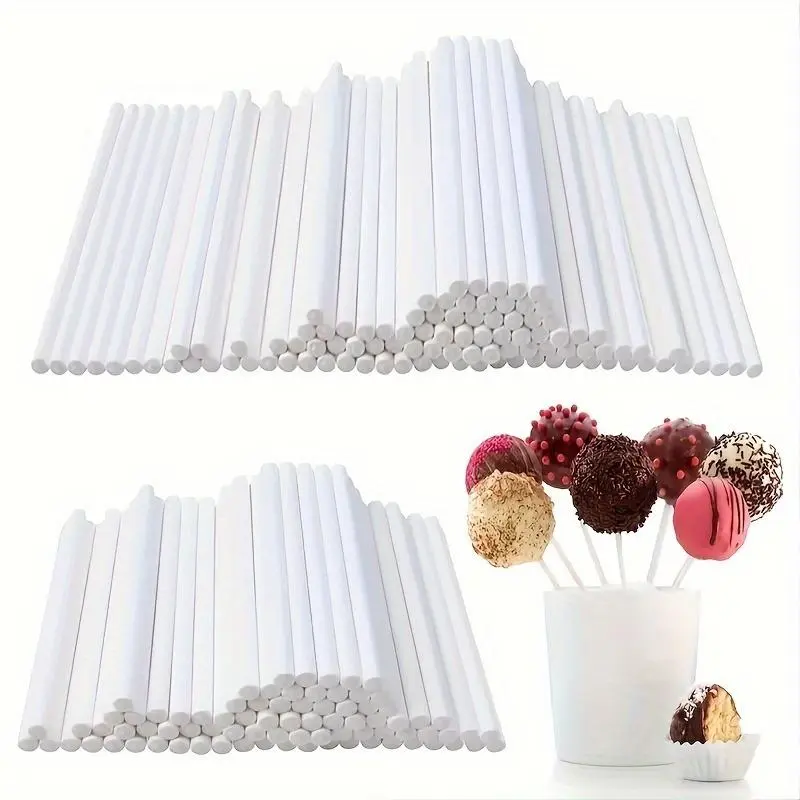Lollipop Stick, 100pcs/set Food Grade Material Lollipop Stick, Tasteless Lollipop Stick, Decorating Tool for Home Kitchen, Party Supplies