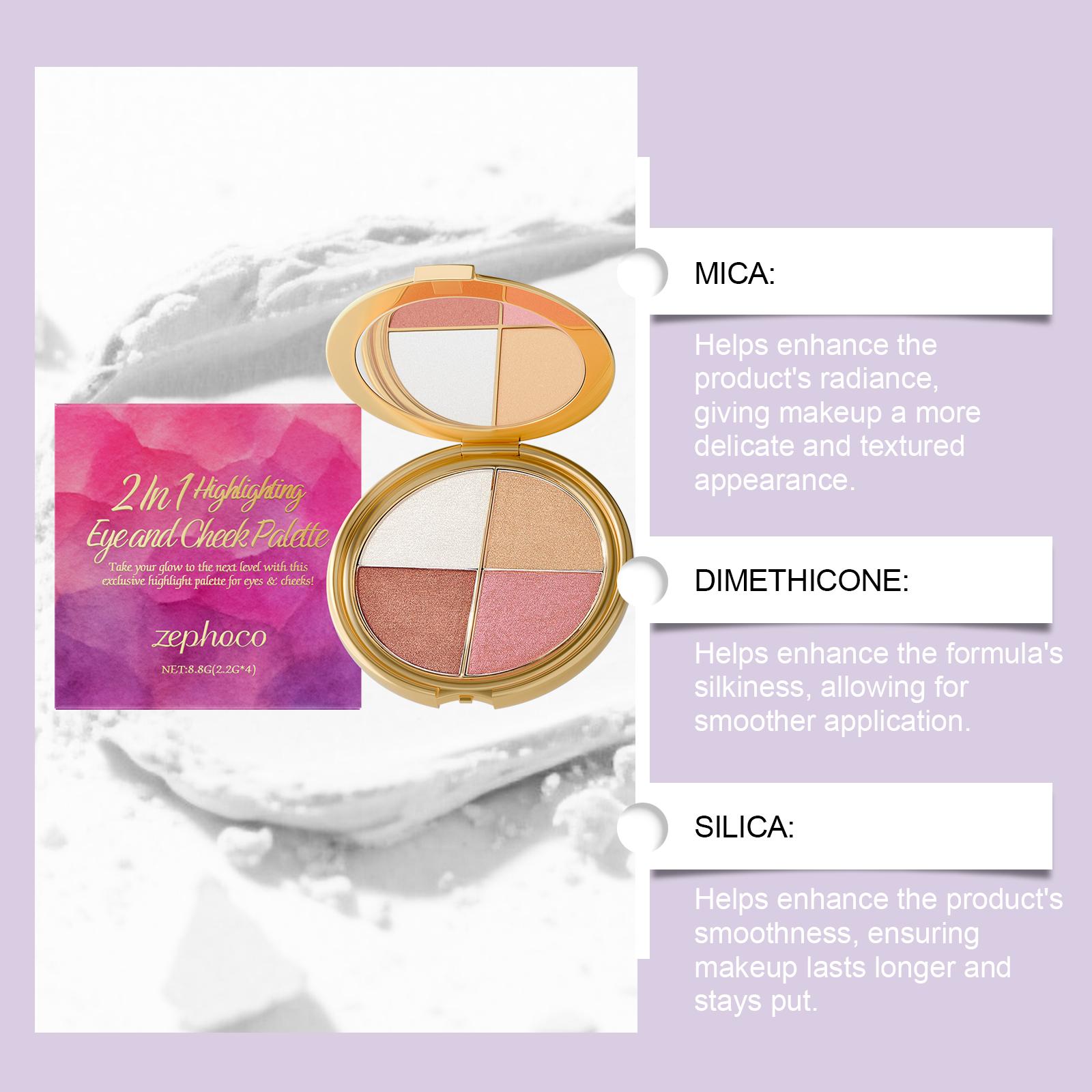 Buy 1 Get 1 Free cheek palette - eyeshadow and highlighter makeup Shimmer bedazzled beauty tiktokshopspringglowup