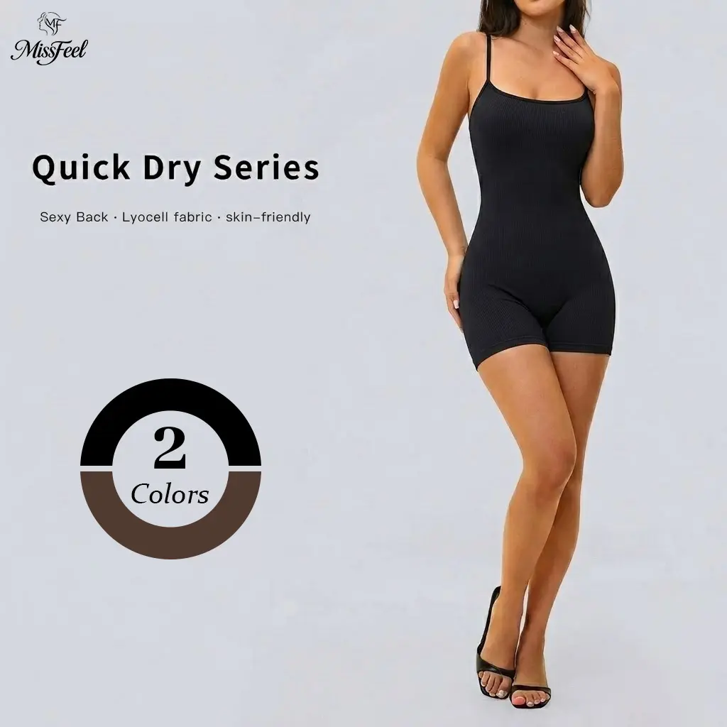 Women's Halter Romper,  Adjustable Strap,Stretchy Shaping Yoga Jumpsuit with Slim-Fitting Butt-Lifting Shorts for Workouts, Stretchy Sports Outfit, Activewear Jumpsuit, Gym, Rompers For Women, Female, Sportswear Jumpsuits,  Jumpsuits One Piece