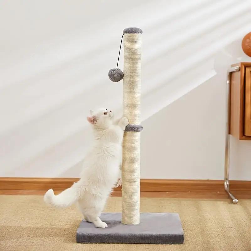 Deli Cat Scratching Post Sisal Rope 1 Level Minimalist Design Stable Base Indoor Use Durable Solid Pattern All Seasons China