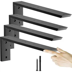 Countertop Support Bracket 16 inch 4 Pack (3/8" Thick),Premium Heavy Duty Granite Countertop Brackets 16"x6"x2.5",Shelf L Bracket Mantel Corbels for Quartz,Wood,Concrete and Laminate Countertops