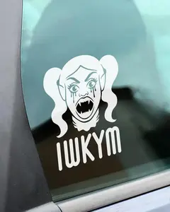 Samantha Dungeon Crawler Carl Car Sticker, Funny Dungeon Cat Car Sticker – “I Will Protect You / Dark Humor Quote” White Vinyl Decal for Car, Laptop, Truck - StickerLover Shop