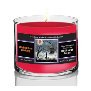 Courtside Market Harvest Moon I 9.6-oz Circular Candle Glass