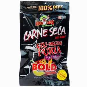 Sr. Michelado Carne Seca - Crunchy Beef Jerky - Azu Mecha Furia BOLD 2.5oz
