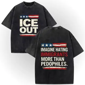 100% Cotton Vintage Washed Tee | Anti ICE Abolish ICE Chinga, No One Is Illegal On Stolen Land ICE OUT