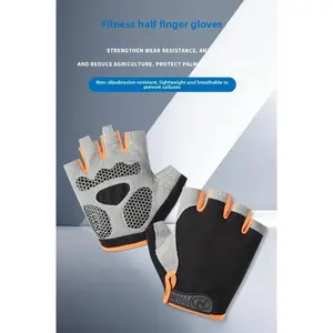 Unisex Half Finger Cycling Gloves Mesh Breathable Non Slip Shock Absorption Workout Driving Gloves