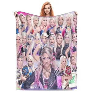 Alexa Bliss Throw Blanket Ultra-Soft Cozy Flannel Flannel Picnic Blanket For Boys Girls Adults, Lightweight Plush Fluffy Blankets For Couch Bed Sofa Living Room,Christmas Gift,Gift For Men & Women, Vintage Blanket, Wrest Blanket