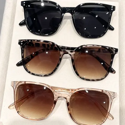 Women's Classic Vintage Rectangular Shades Sunglasses Set, 3 Pairs, Perfect for Driving, Shopping, Parties, Stylish and Versatile, Fashionable Sunglasses, Trendy Vintage Sunglasses