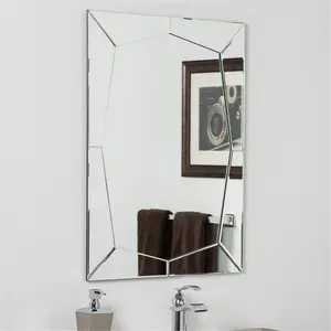 212 MAIN Large-Size Modern Frameless Rectangle Glass Bathroom Mirror - Indoor Furniture for Room Decor