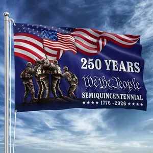 3x5 Ft USA 250 Years We The People Flag, Soldiers American Polyester Flag, Heavy‑Duty Fade‑Resistant Flag for Veteran, Patriotic Parades, Yard & National Celebration Decor