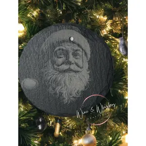 Laser Etched Slate Ornaments