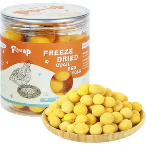 Freeze Dried Quail Egg Yolk Pet Treats for Dogs and Cats Pure Single Ingredient Rawhide Free Gluten and Grain Free 4.2 oz