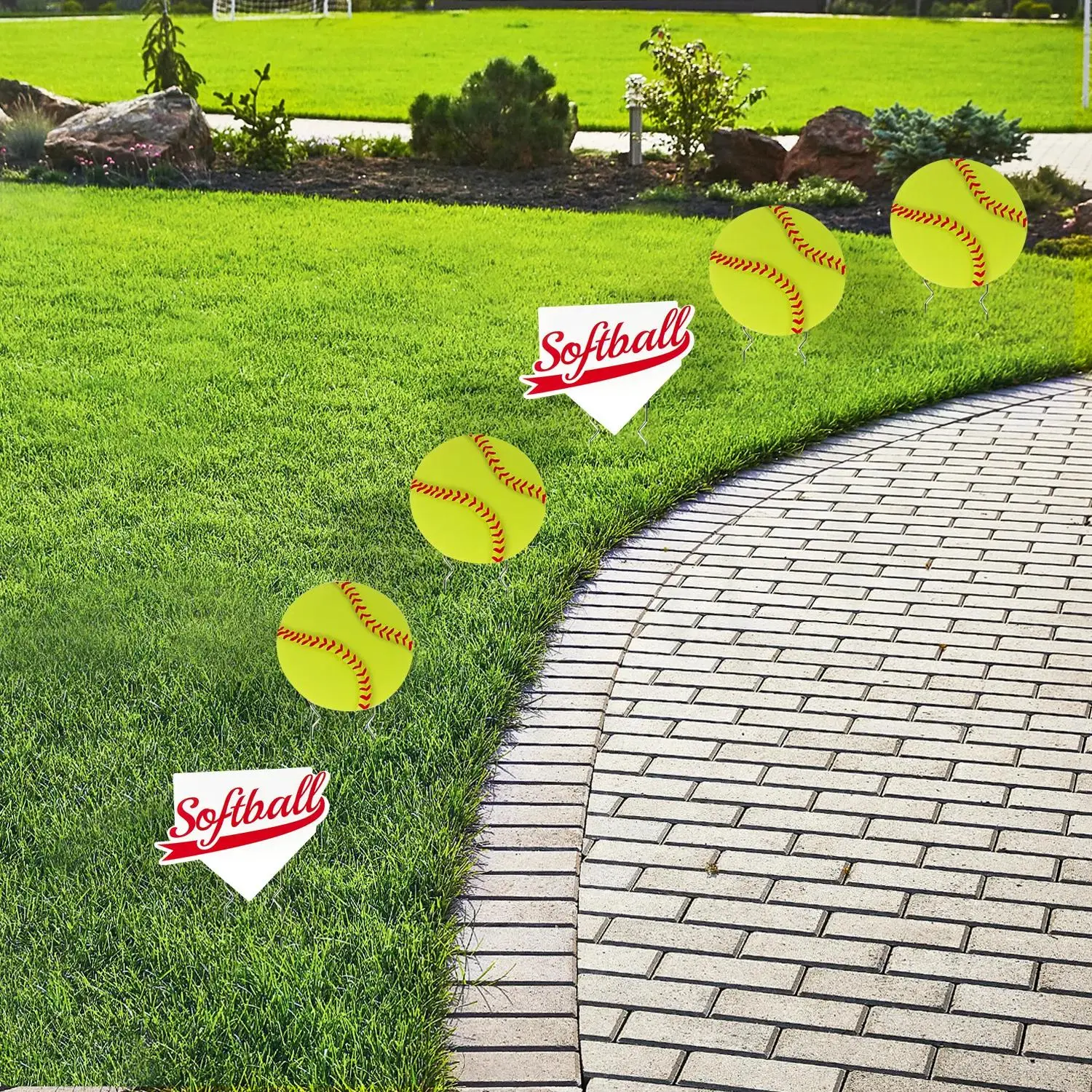 8" - 10 1/4" x 8" Softball Yard Signs – 6 Pc.