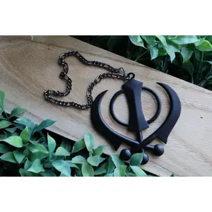 Black Khanda Car Hanging