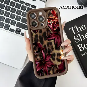 Feminine Soft Case for iPhone11/12/13/14/15/16/17/promax/x/xs/xr/xsmax Case Velvet Lily Leopard Durable, Ultra Slim, Cute and Practical | Lightweight Protective Case for Her