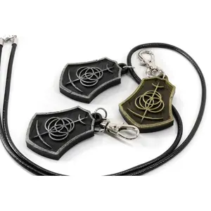 Golden Grace Tri-Circle Symbol Keychain / Necklace - Elden Ring