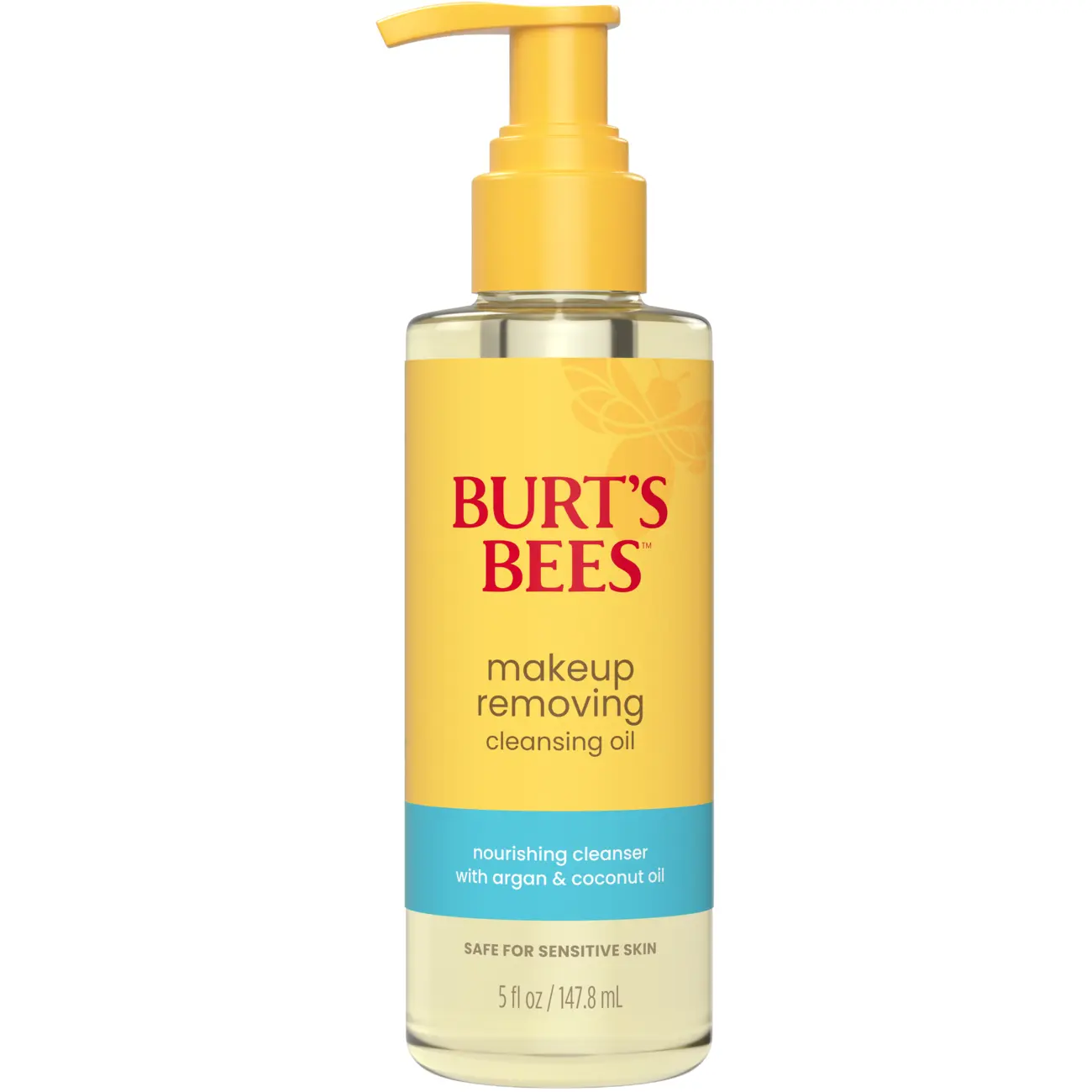 Burt's Bees Makeup Removing Cleansing Oil | Hydrating Face Cleanser with Argan & Coconut Oil | Removes Makeup, Sunscreen & Impurities | For Normal, Dry & Sensitive Skin
