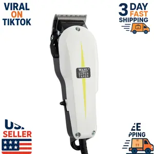 Wahl Professional Super Taper Corded Clipper Open Box – Adjustable Blade High Performance Electric Hair Cutting Machine Silver, New Unused Item Box Damaged Barber Tool for Fades Tapers Grooming